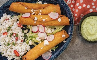 Flautas de Peru com Creme de Abacate