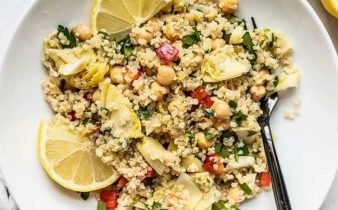 Salada de Alcachofra com Limão e Quinoa